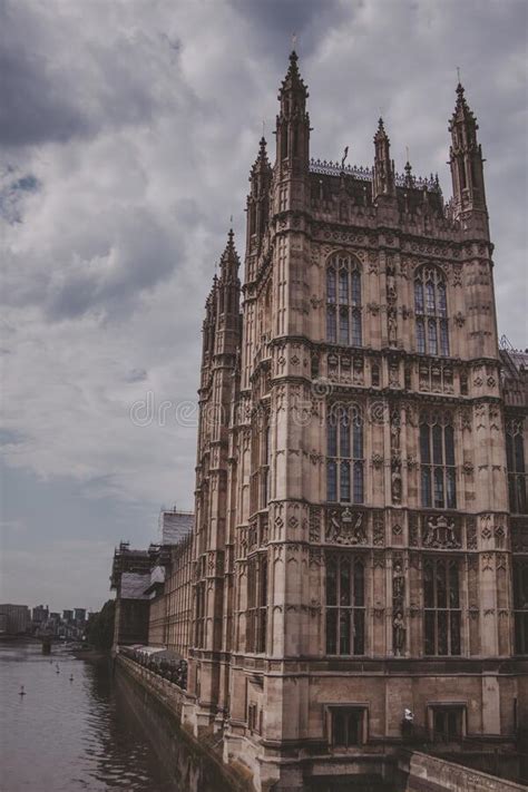 Vertical Shot Of The House Of Parliament Building In London Under The