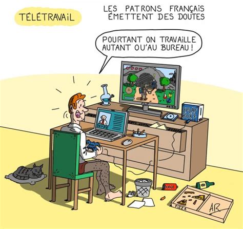 T L Travail Humour Les Salari S Fran Ais Acceptent Le Travail Distance