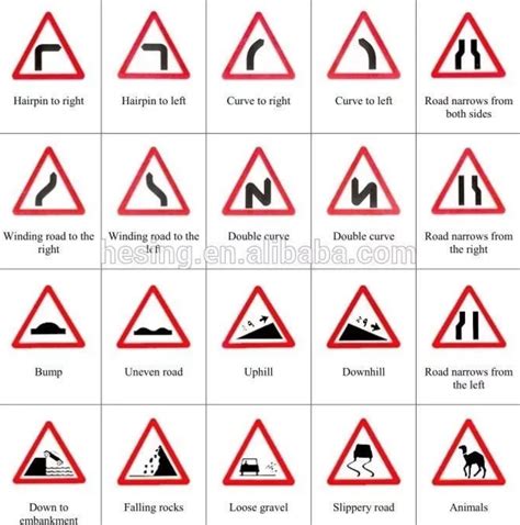 White Road Signs Meanings