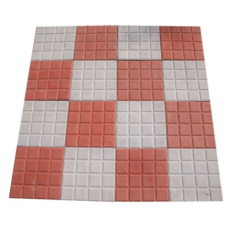 Concrete Chequered Tiles For Flooring Size 300x300 Mm Thickness 25