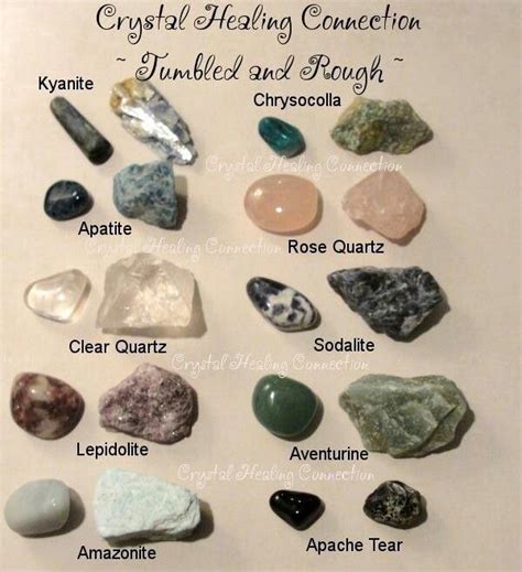 Tumbled And Rough Crystals Crystal Identification Minerals And