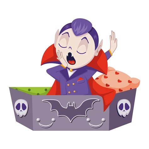 Premium Vector Count Dracula For Halloween Vampire Waking Up To
