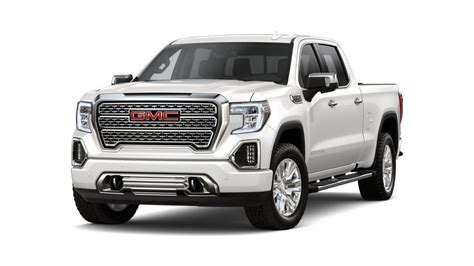 Exclusive black painted 18 wheels and a body colour grille surround with painted black inserts combine to create a premium look that stands out everywhere. New 2021 GMC Sierra 1500 Crew Cab Standard Box 4-Wheel Drive Denali in White Frost Tricoat for ...