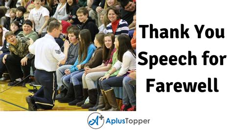 Thank You Speech For Farewell Best Thank You Speech For Students And