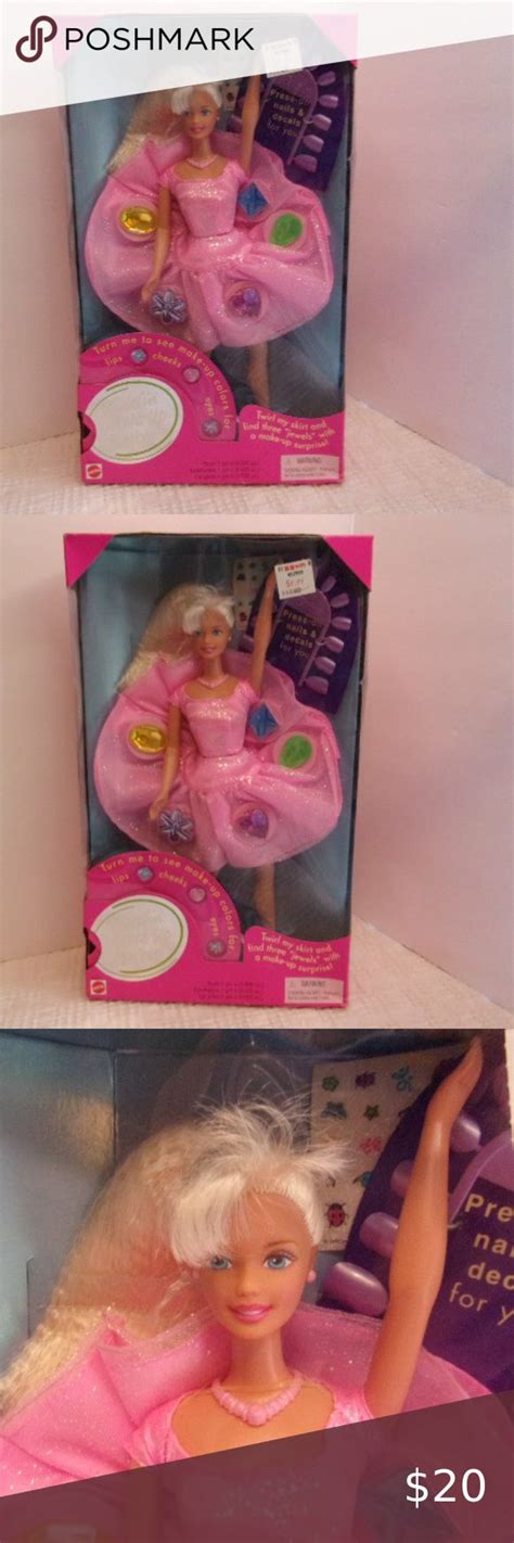 Mattel Twirlin Make Up Barbie Doll 1997 Nrfb Barbie Makeup Retro Costume Mattel Barbie Dolls
