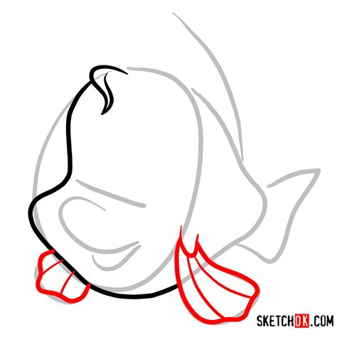 How To Draw Flounder The Little Mermaid Sketchok Easy Drawing Guides
