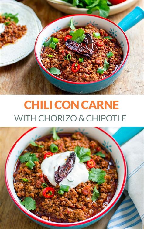 Chili Con Carne With Beef Chorizo Chipotle Slow Cooker Recipe