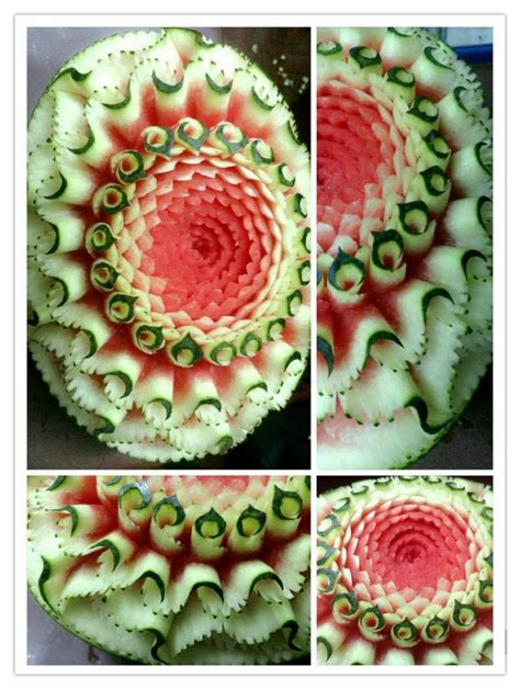 Vegetable And Fruit Carving Vegetable And Fruit Carvings By Komkrit