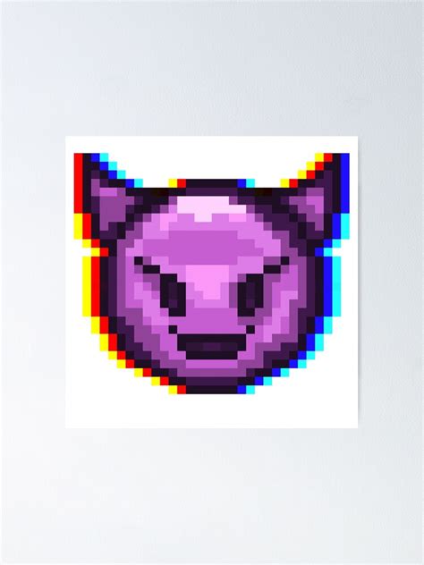 Smiling Devil Face Emoji Pixel Art Poster For Sale By Panchalsujal154