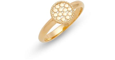 Anna Beck Disc Dome Ring In White Lyst