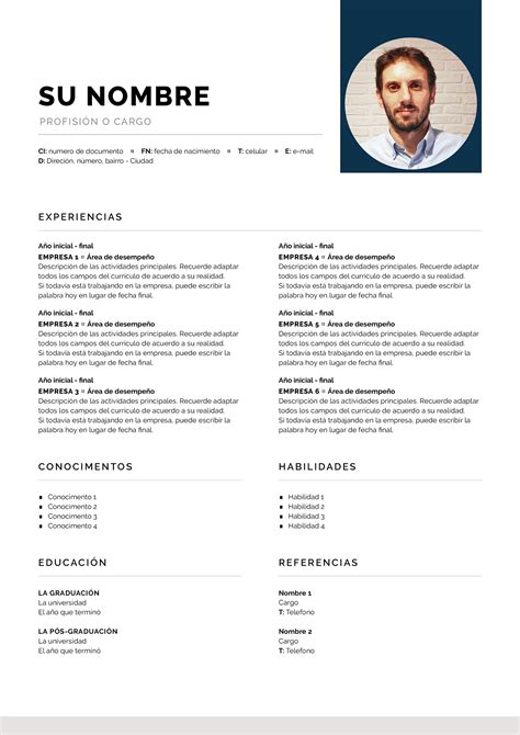 Dans ce curriculum vitae, le candidat met en évidence ses qualifications et renseigne par la suite sur son parcours professionnel. Templates para Currículo CV on Behance