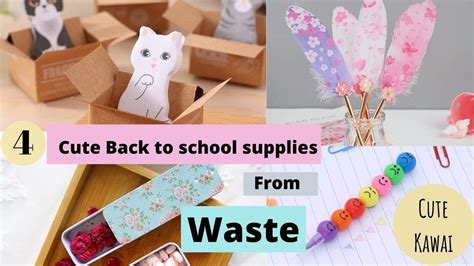 4 Cute Diy Back To School Supplies Easy Back To School Crafts Made From