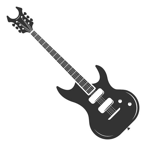 Guitarra Electrica Emblema De La Música Rock Negra Signo De Banda