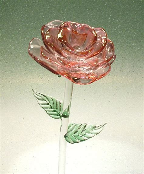 Hand Crafted Glass Rose Made In The Usa Etsy Glass Crafts Glass