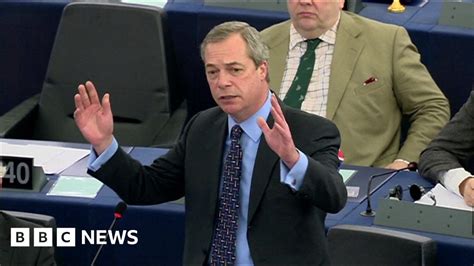 In Full Nigel Farage Speech To Meps On Draft Eu Deal Bbc News
