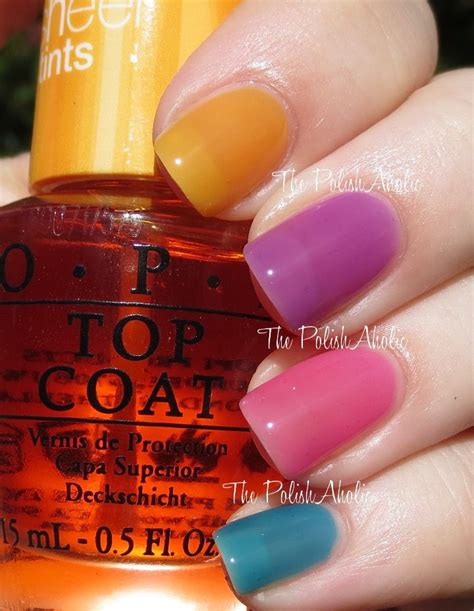 The PolishAholic OPI Sheer Tints Collection Swatches Review Opi