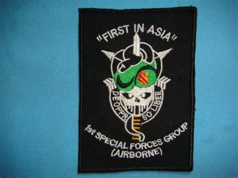 Vietnam War Patch Us 1st Special Forces Group Airborne First In