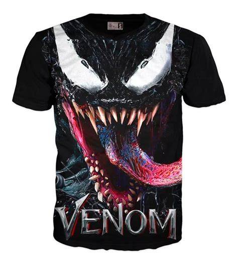 Camiseta Venom Superheroe Adulto Marvel Exclusivas Cuotas Sin Interés