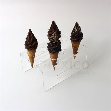 Acrylic Ice Cream Cone Holder Chip Cone Holder Counter Top Display Stand EBay