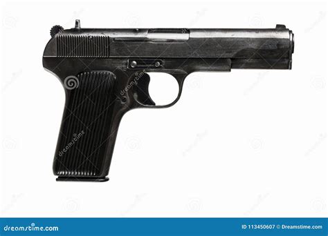 Soviet Pistol On White Stock Image Image Of Metal Shot 113450607