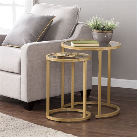 Home In Gold Nesting Tables Luxury Furniture Design Nesting End Tables