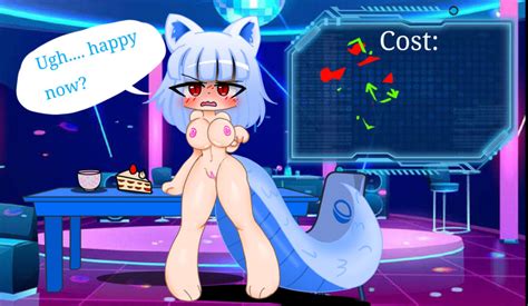 Rule Girls Background Blue Hair Breasts Cake Cat Ears Cat Tail
