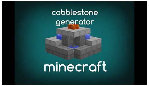 Minecraft Tutorial: Efficient Modern Cobblestone Generator [EASY] - YouTube