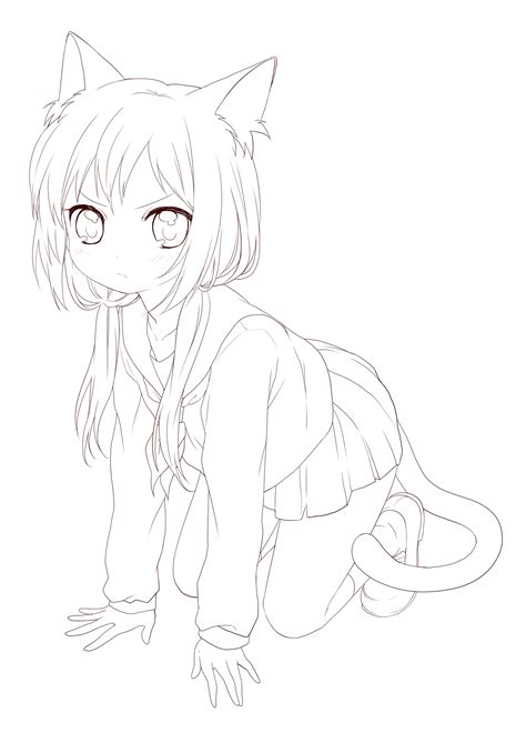 Anime Lineart8 Anime Lineart Anime Canvas Anime Coloring Pages