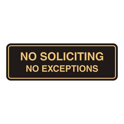 Standard No Soliciting No Exceptions Sign Etsy