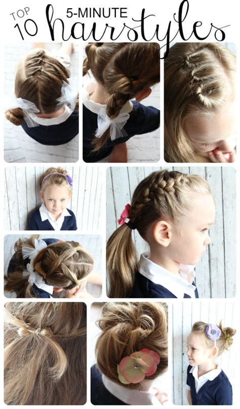 New cute 5 minute hairstyles for school ideas with pictures. 10 Easy Hairstyles for Girls | Easy little girl hairstyles ...