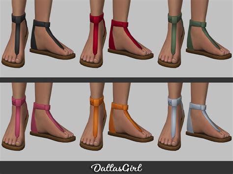 The Sims Resource T Strap Sandals