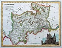 Antique map of the county of Middlesex by Archibald Fullarton - decorative