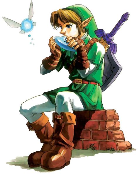 Link And Ocarina Jeux Dessin Ocarina Of Time Image Elfe