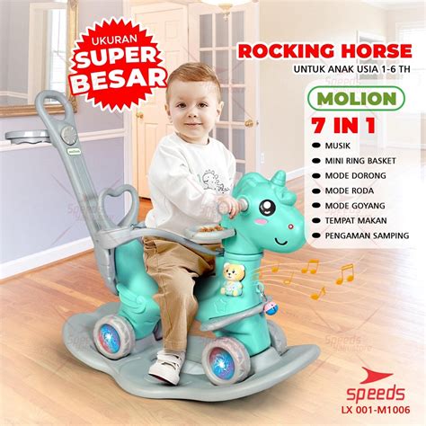 Jual Speeds Mainan Rocking Horse 4in1 Mainan Anak Jungkat Jungkit Kuda