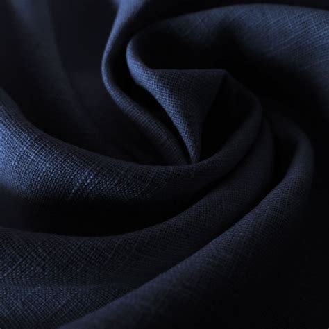 Navy Blue 100 Linen Fabric — Tissus En Ligne