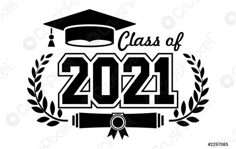 2021 Graduate Class Logo Stock Vector Crushpixel