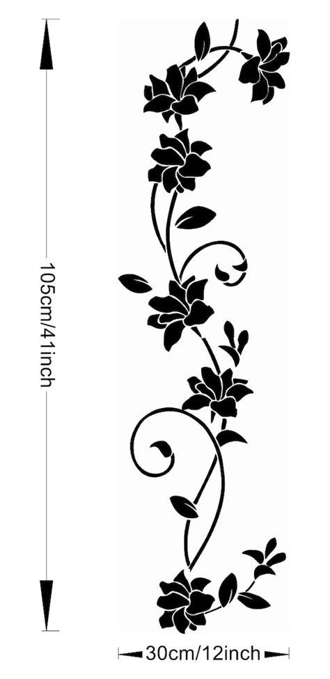 Flower Vine Wall Decal Floral Vines Wall Stickers Vines Wall