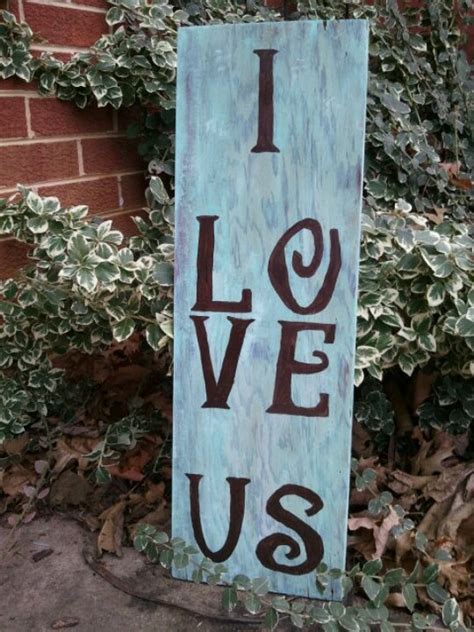 Wooden Sign I Love Us Wooden Signs Bottle Opener Wall Outdoor Signs