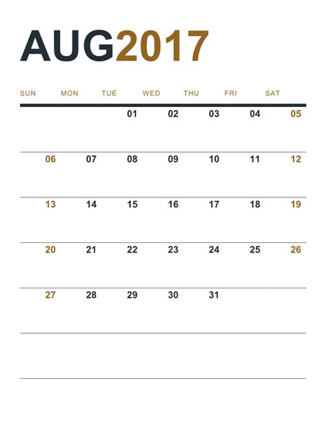 New 2018 Free August Printable Calendar Get Printable Calendar