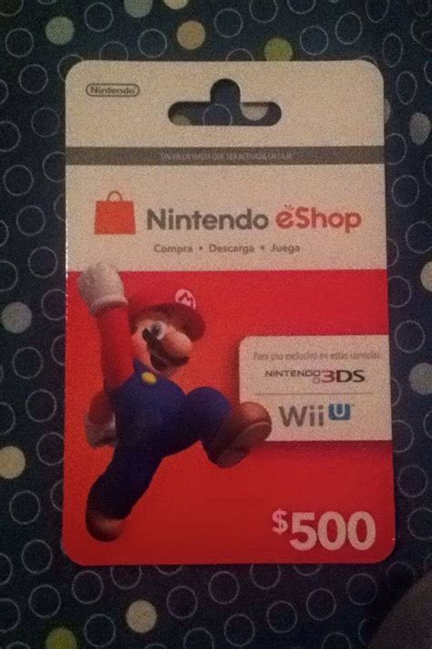 Tarjeta T Card Nintendo Eshop 500 Para Juegos Wii 3ds 200000