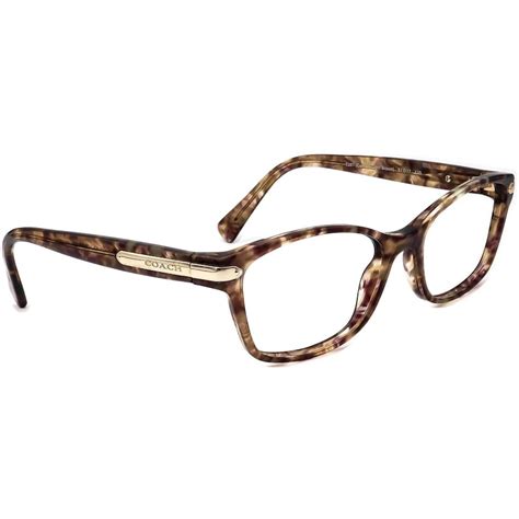 coach eyeglasses hc 6065 5287 confetti light brown b shape etsy