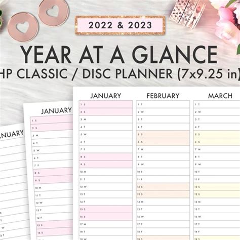2022 Classic Happy Planner Monthly Calendar Inserts Instant Download