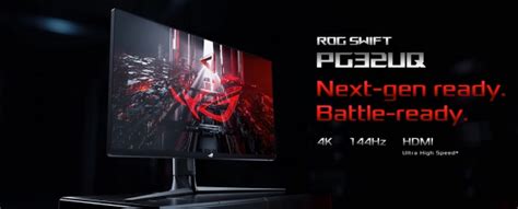 Asus Rog Swift Pg32uq Announced 4k 144hz Hdmi 21 Gaming Monitor