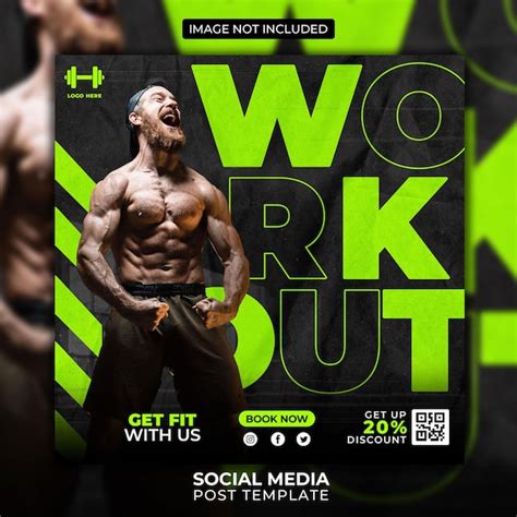 Premium PSD Psd Gym And Fitness Social Media Post And Web Banner Template