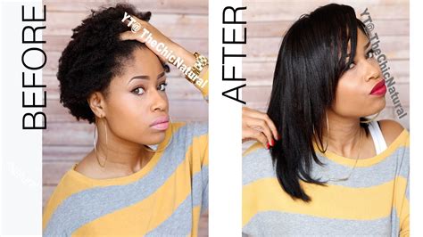 How To Straightening My Natural Hair Youtube