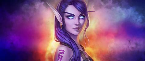 2560x1080 World Of Warcraft Fantasy Girl Art 4k 2560x1080 Resolution Hd