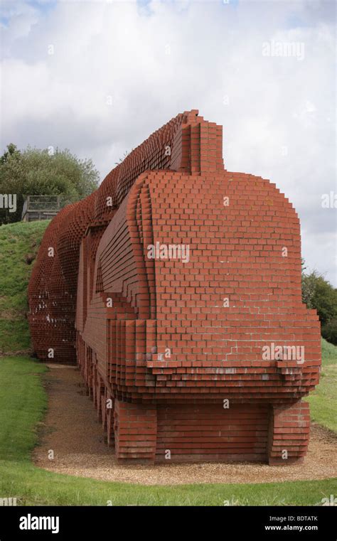 Brick Train Darlington Sculpture David Hi Res Stock Photography And