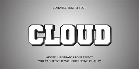 Cloud English Alphabet Font Free Vector