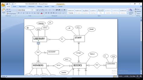 Er Diagram For Library Management System With Explanation Ermodelexample Com