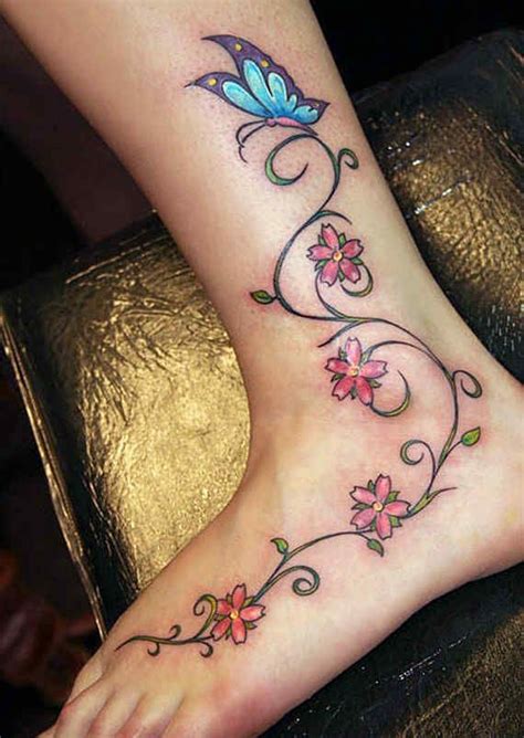34 Charming Ankle Butterfly Tattoos 30 Tattoos For Women Flowers Foot Tattoos For Women